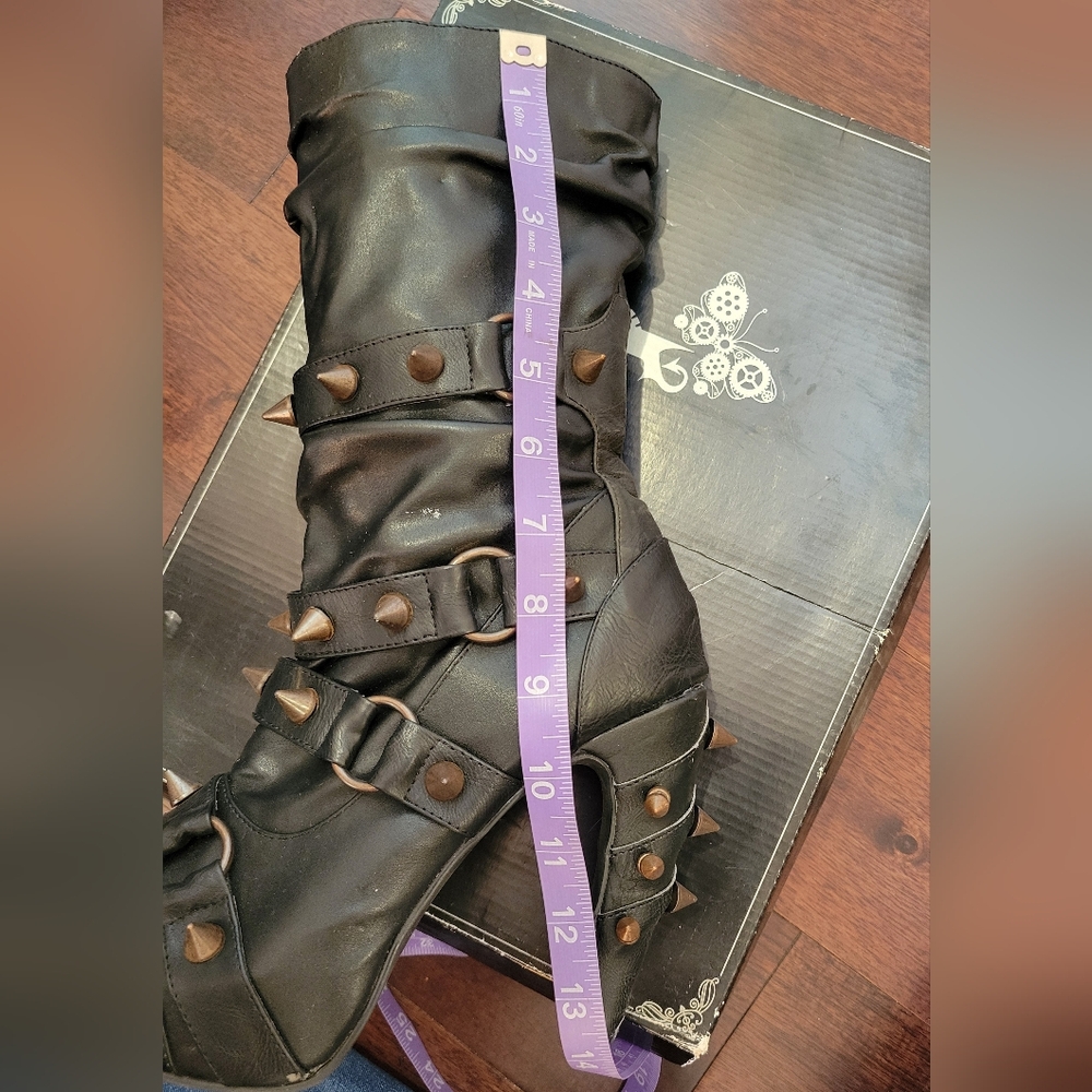 Hades Bjorn Black Mid Calf Boots - Picture 13 of 15
